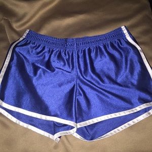 Blue athletic shorts